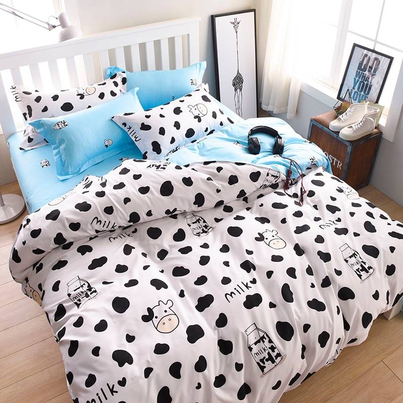 Bedspread Simple Fashion Geometric Stripes Bed Sheet Duvet Cover Sets 3/4pcs Bedding Set