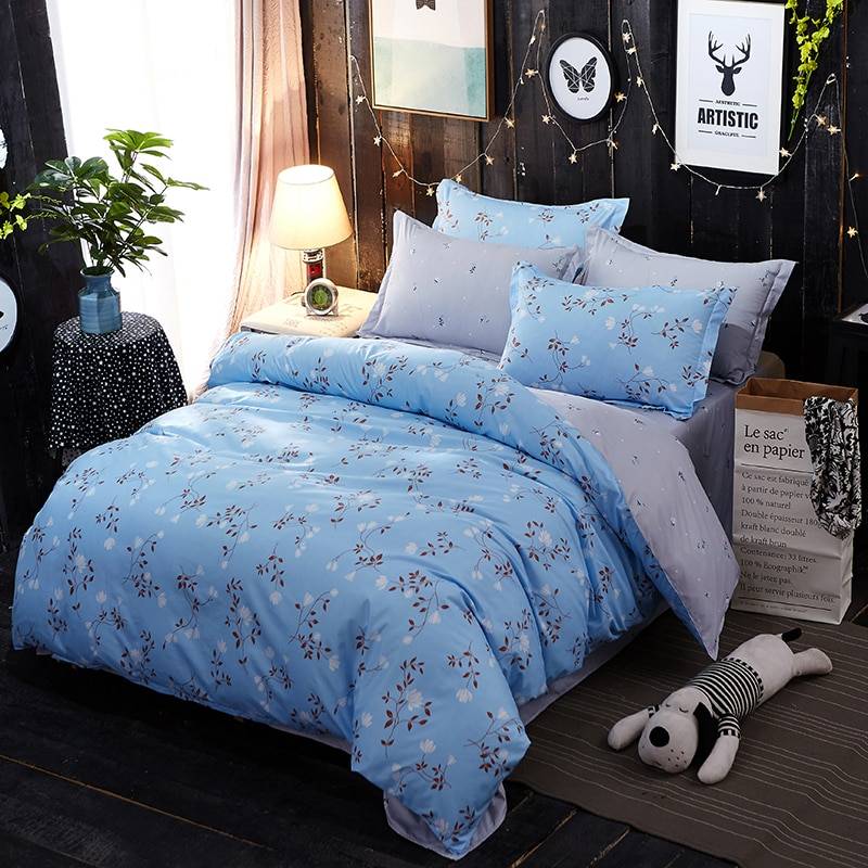 Bedspread Simple Fashion Geometric Stripes Bed Sheet Duvet Cover Sets 3/4pcs Bedding Set