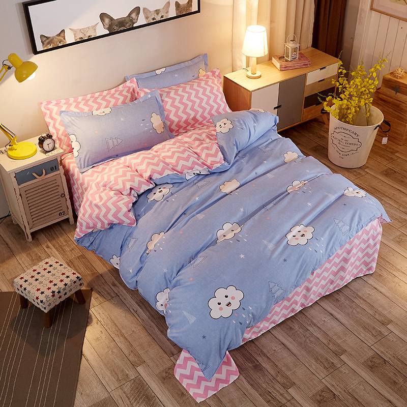 Bedspread Simple Fashion Geometric Stripes Bed Sheet Duvet Cover Sets 3/4pcs Bedding Set