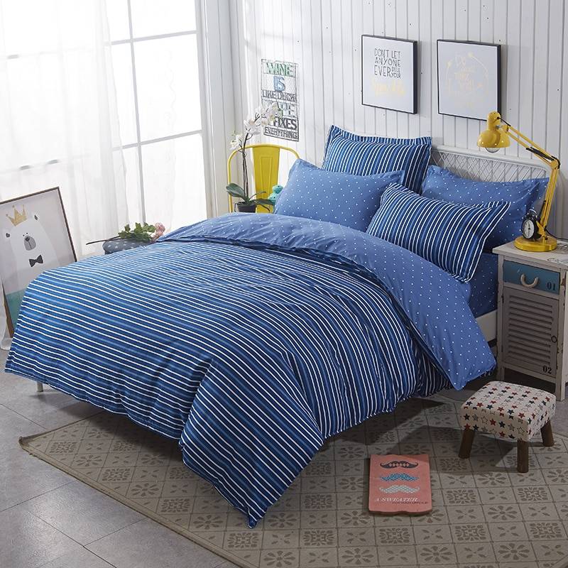Bedspread Simple Fashion Geometric Stripes Bed Sheet Duvet Cover Sets 3/4pcs Bedding Set Bedspread Simple Fashion Geometric Stripes Bed Sheet Duvet Cover Sets 3/4pcs Bedding Set