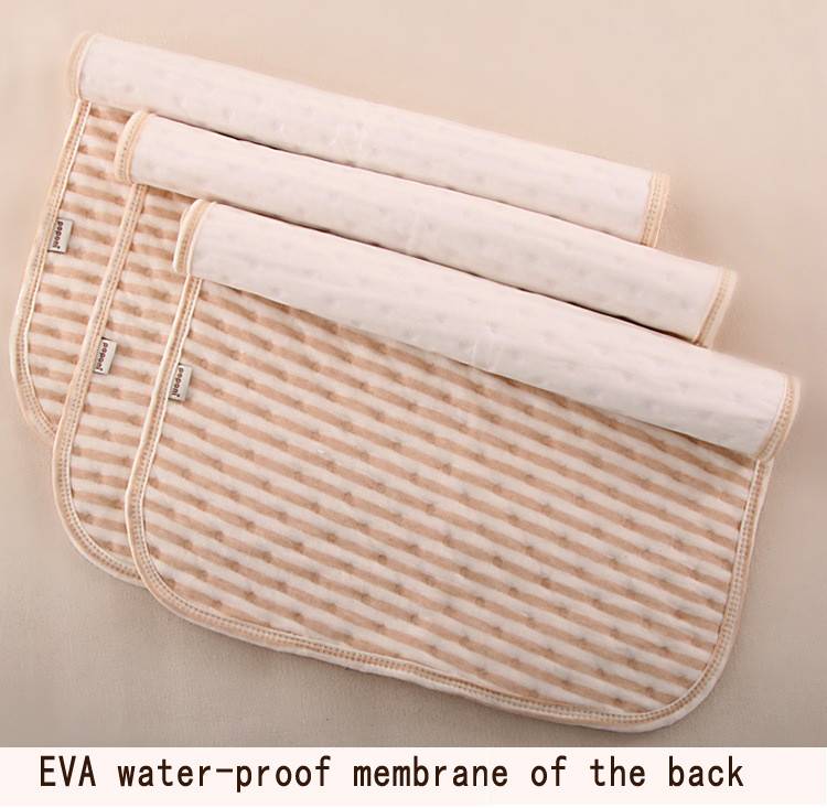 Organic colored cotton + Waterproof EVA Layer Baby Changing Mat Waterproof Changing Pad Bed Sheets for Newborn