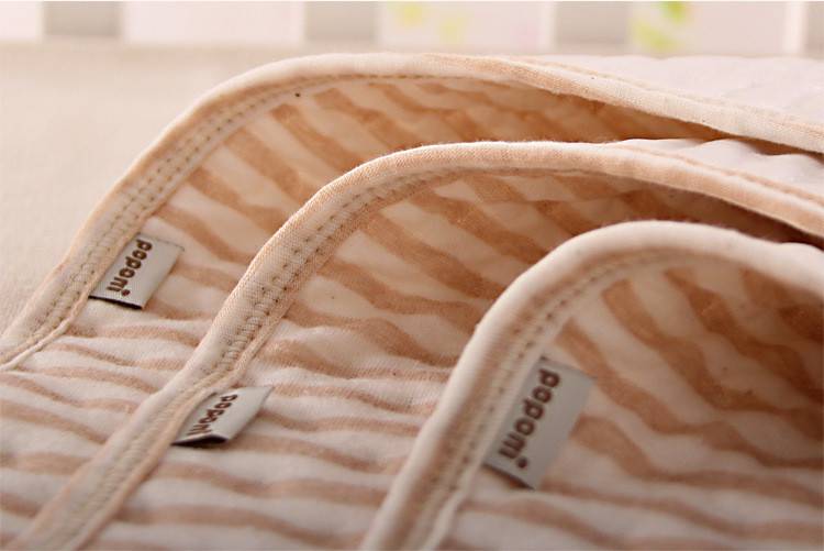 Organic colored cotton + Waterproof EVA Layer Baby Changing Mat Waterproof Changing Urine Pad Bed Sheets for Newborn