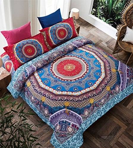 Boho Style Bedding Bohemian Moroccan Indian Sheets Set Blue Red Full Size Duvet Cover Boho Style Bedding Bohemian Moroccan Indian Sheets Set Blue Red Full Size Duvet Cover
