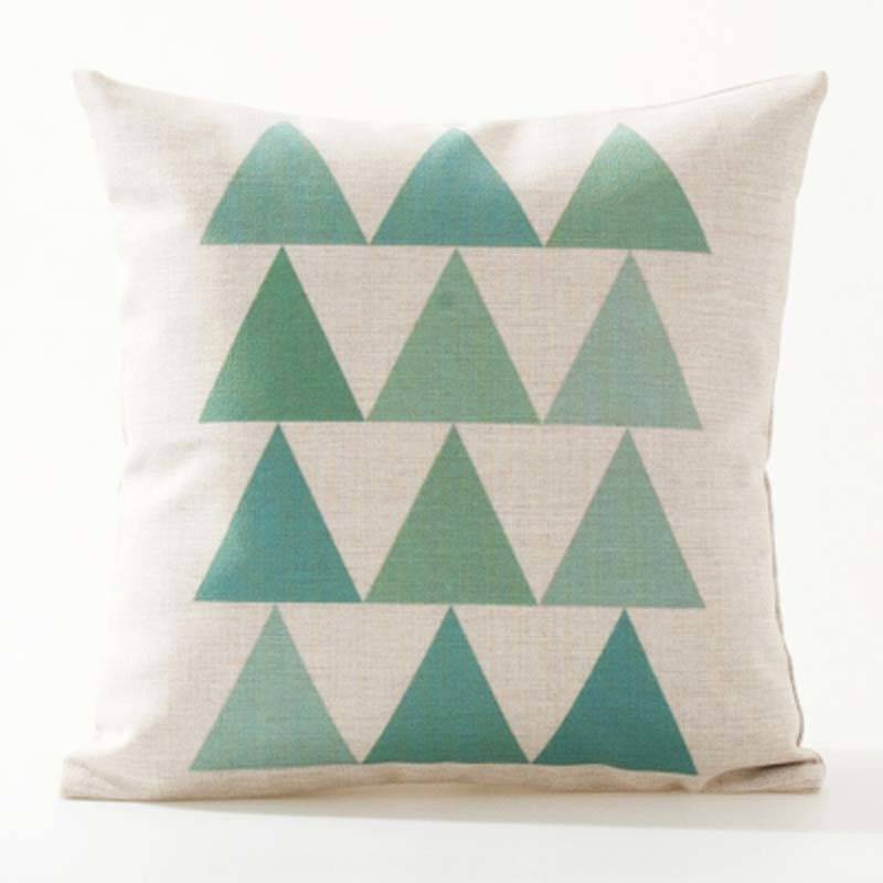 Deer Elk Bear Elephant Cushion Covers Nordic Geometric Arrows Rhombus Triangles Mountain Pillow Cover Linen Beige Pillow Case