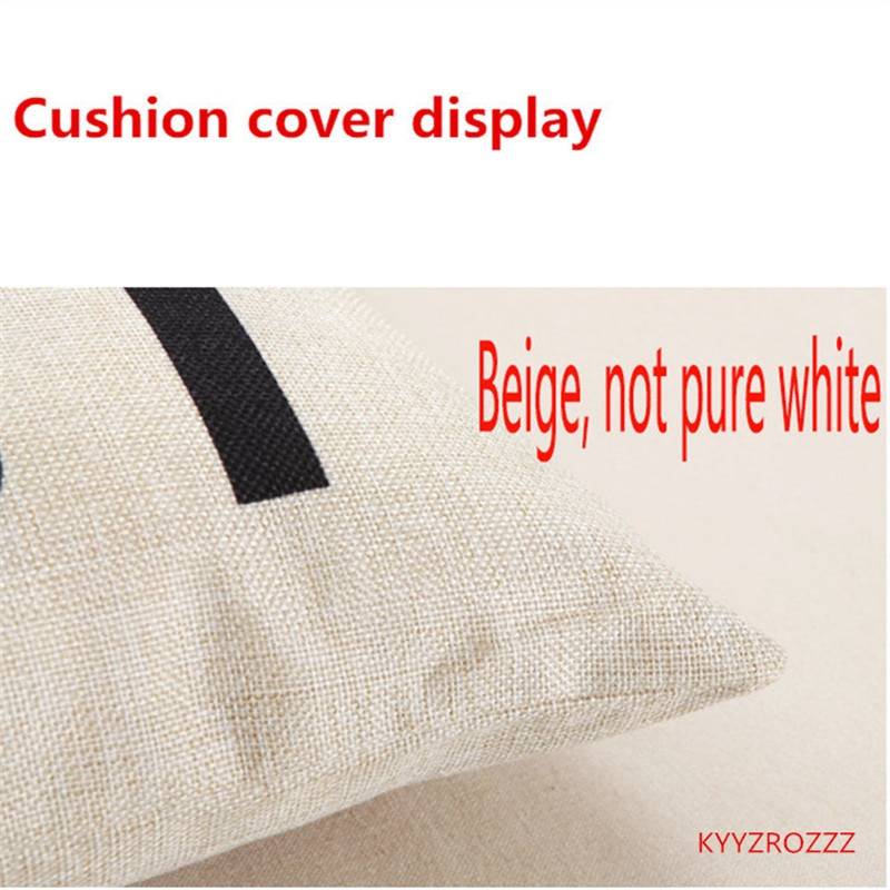Letter Love Home Cushion covers Cotton linen Black White pillow cover Sofa bed Nordic decorative pillow case almofadas 45x45cm