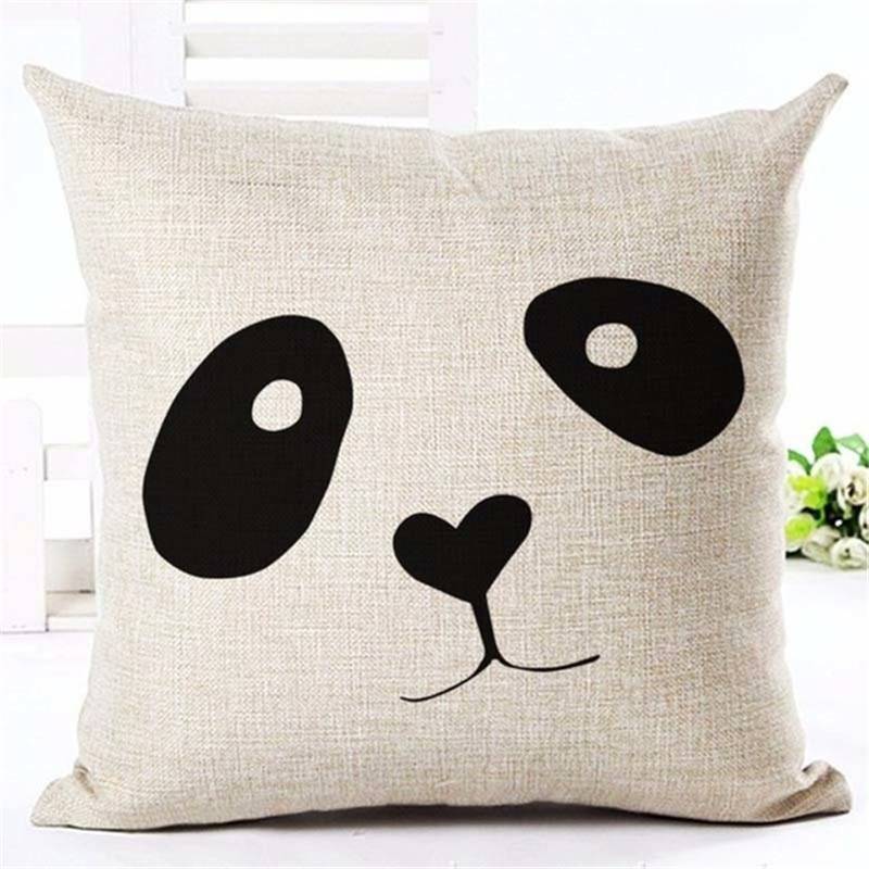 Letter Love Home Cushion covers Cotton linen Black White pillow cover Sofa bed Nordic decorative pillow case almofadas 45x45cm