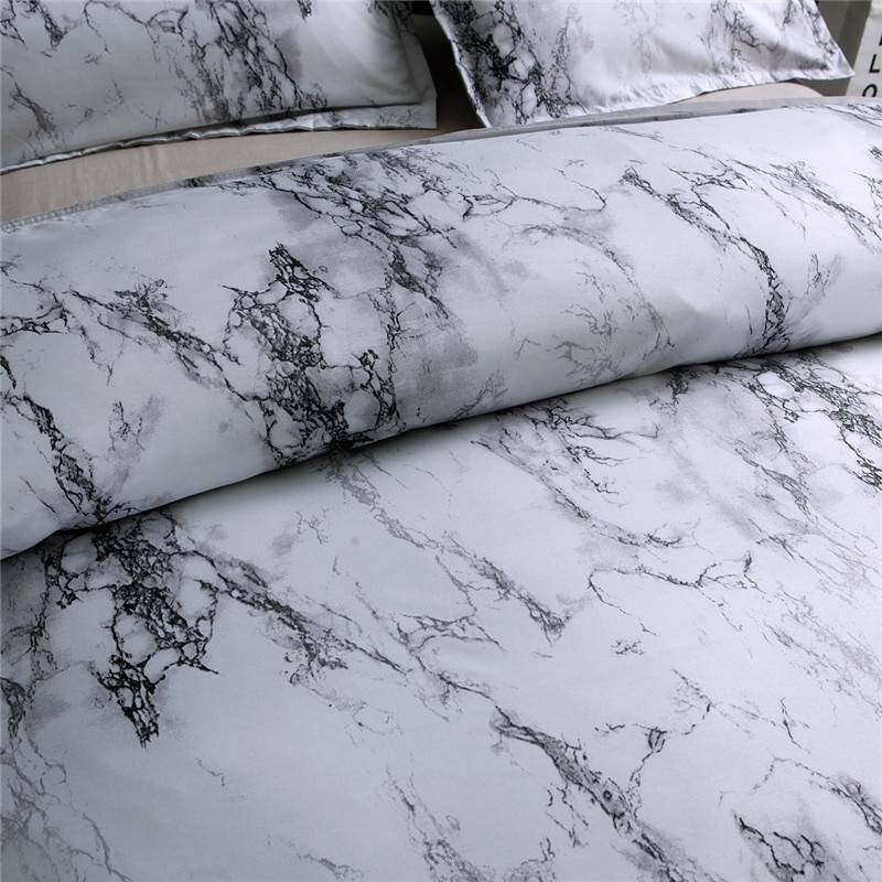 Marble Pattern Bedding Sets Duvet Cover Set 2/3pcs Bed Set Twin Double Queen Quilt Cover Bed linen (No Sheet No Filling)