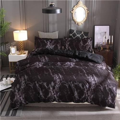 Marble Pattern Bedding Sets Duvet Cover Set 2/3pcs Bed Set Twin Double Queen Quilt Cover Bed linen (No Sheet No Filling)