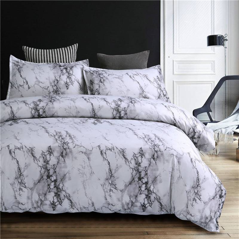 Tuscany Marble Duvet Cover Set, Twin Bed Linen Sets