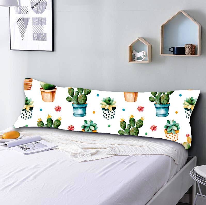 HELENGILI 20x54 Inch 3D Body Pillowcase Cartoon Cactus Decorative Pillow Case for Adult Kids Cute Pillow Cover