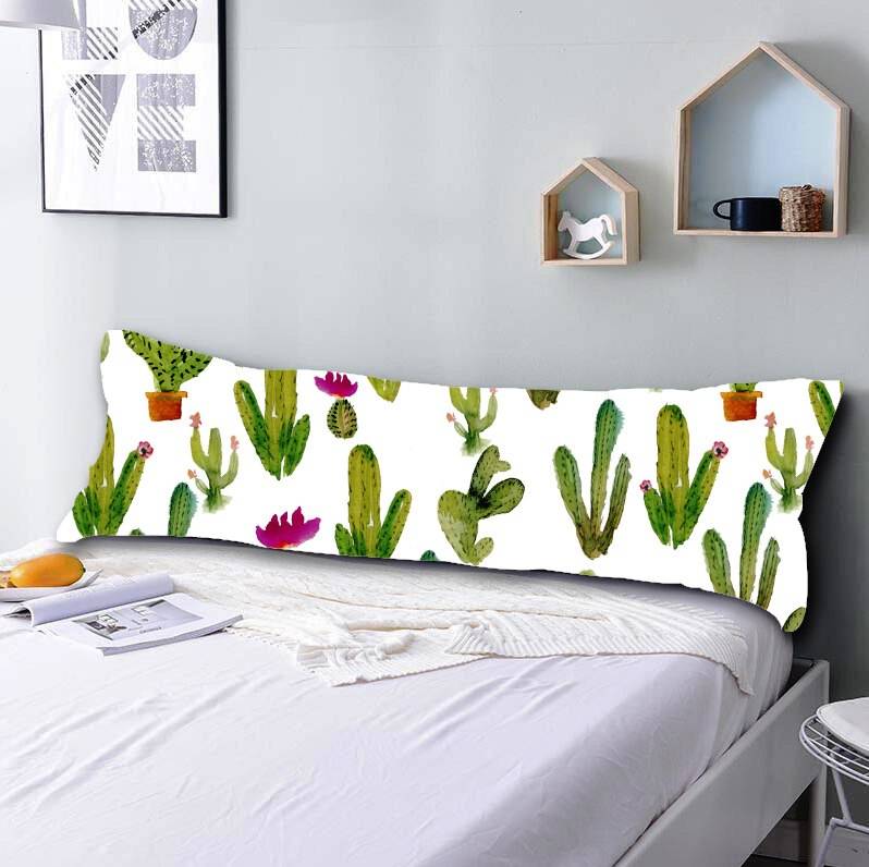 HELENGILI 20x54 Inch 3D Body Pillowcase Cartoon Cactus Decorative Pillow Case for Adult Kids Cute Pillow Cover