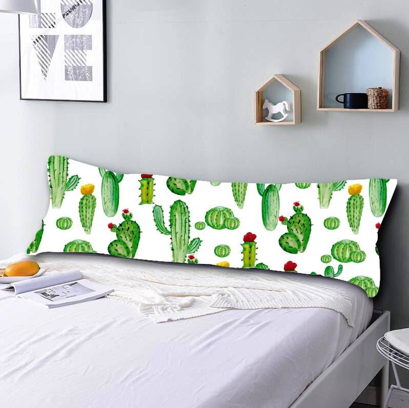 HELENGILI 20x54 Inch 3D Body Pillowcase Cartoon Cactus Decorative Pillow Case for Adult Kids Cute Pillow Cover
