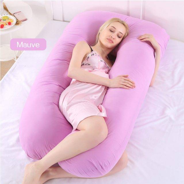 100% Cotton U Shape Full Body Pillow Pregnancy Maternity Sleep Pillows  Sleeping Knee Back Hip Joint Sciatica Pain Relief Cushion