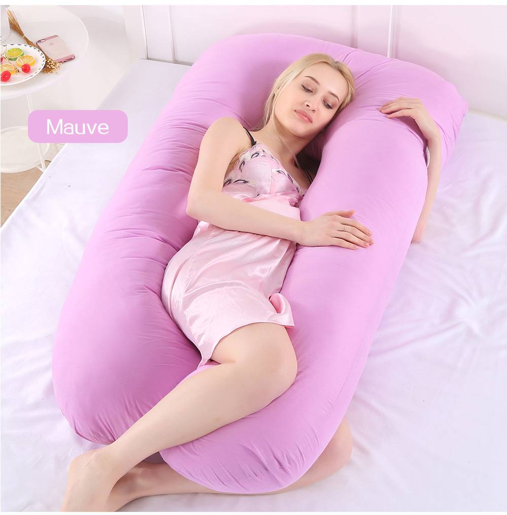 Sleeping Body Support Maternity Pillow Mauve