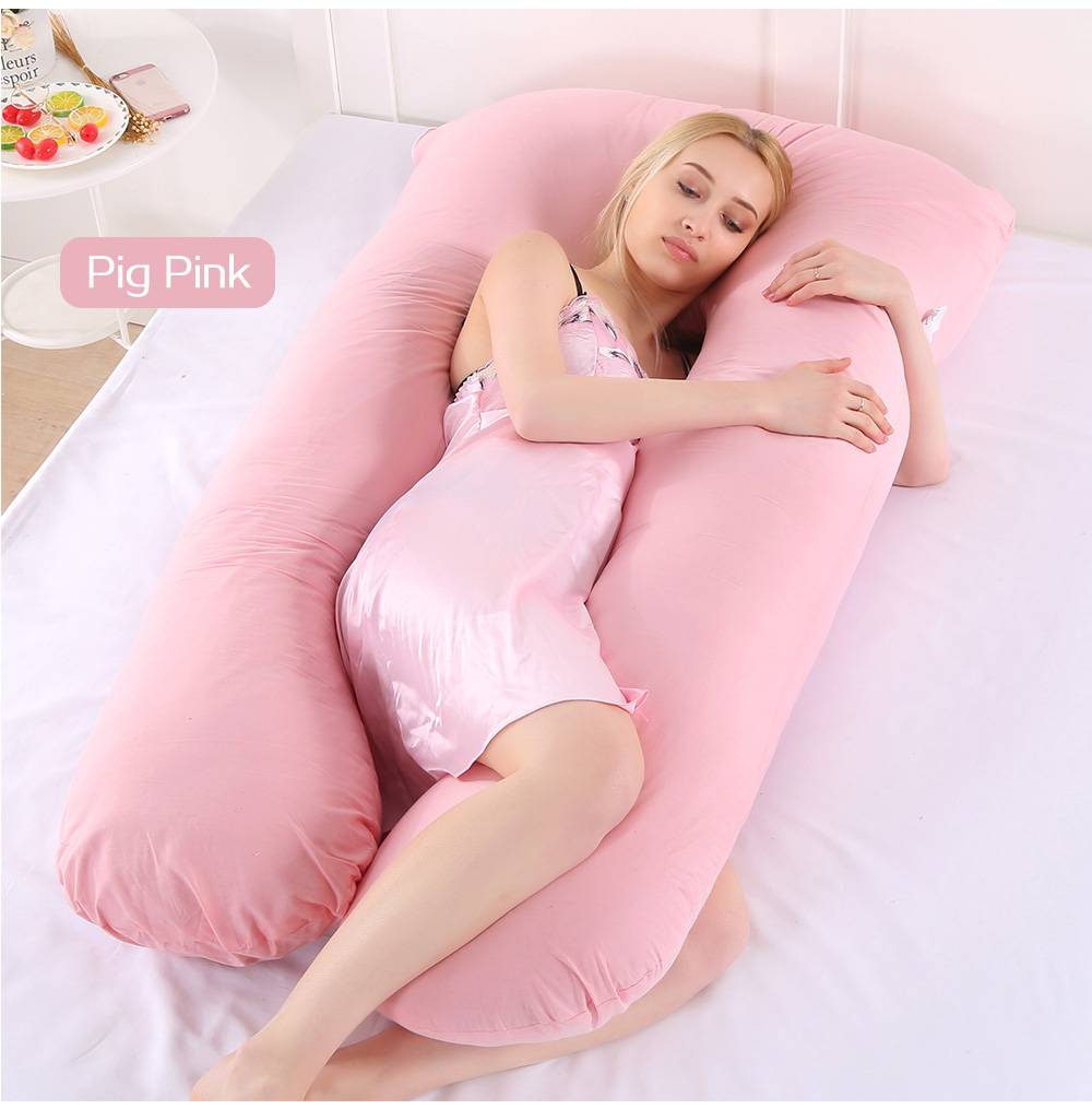 Sleeping Body Support Maternity Pillow Brushed Pink