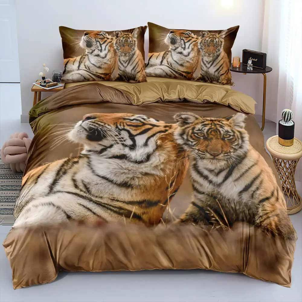 Snow Tiger Pattern Cotton Bedding Set 3D Duvet Covers Duvet Covers