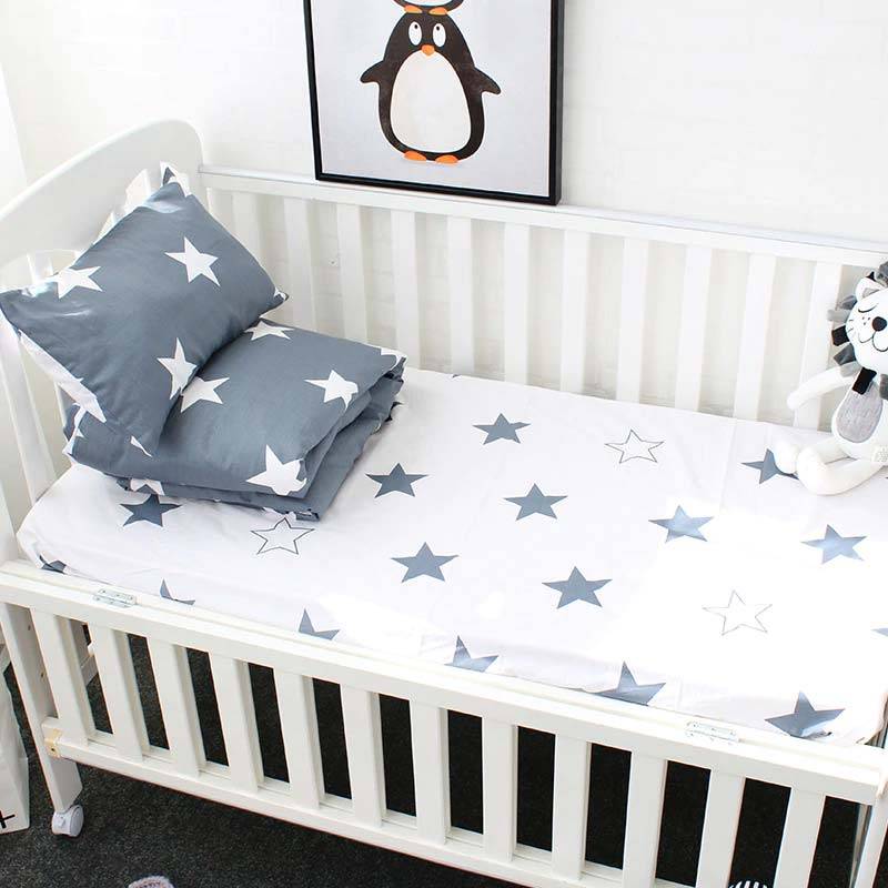 baby crib bedding star bed sheet