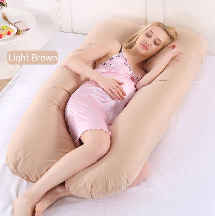 Body Sleep Support Pillow Light Brown