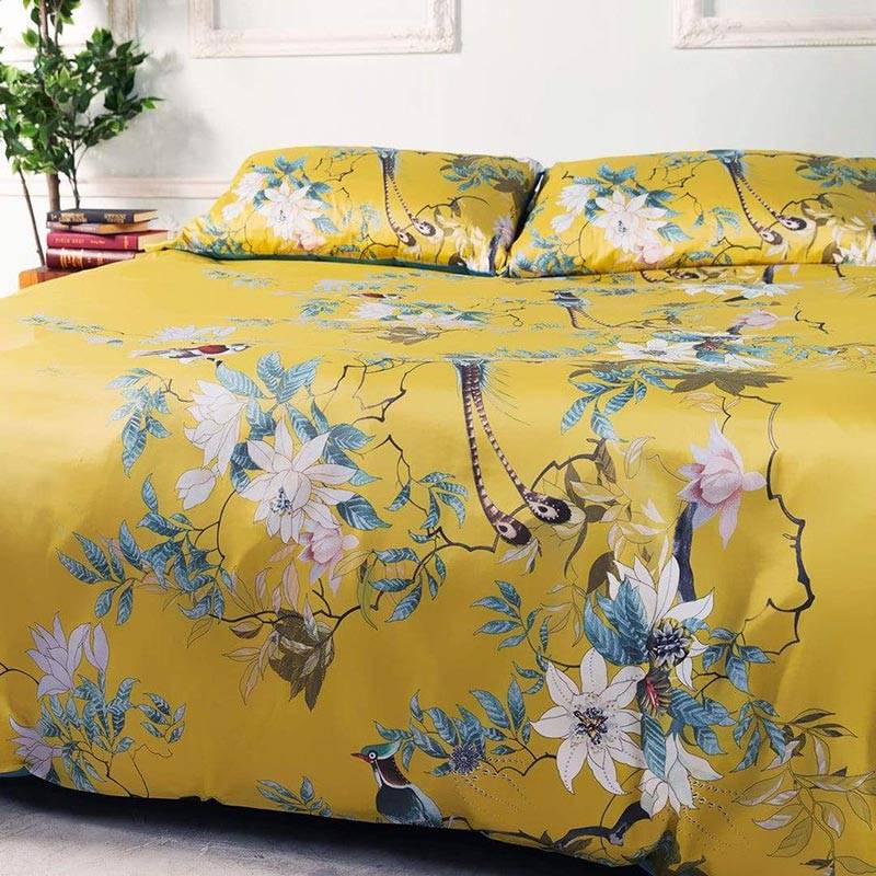 Rococo Chinoiserie Bedding Set – Egyptian Cotton Color : Chinoiserie bed set Rococo Chinoiserie Bedding Set - Egyptian Cotton Animal Duvet Covers Floral Duvet Covers Luxury Duvet Covers