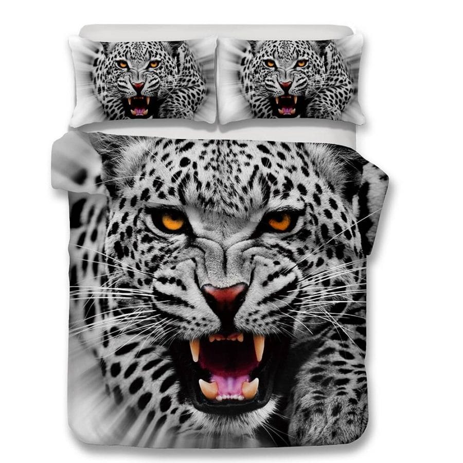 3D Bedding Set snow Leopard Print Duvet cover set Twin queen king bedclothes with pillowcases bed set home Textiles #2