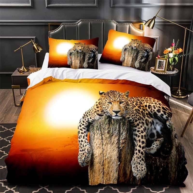 3D Snow Leopard Print Duvet cover set Size: 135x200cm 2pcs|140x210cm 2pcs|200x200cm 3pcs|264x228cm 3pcs|240x220cm 3pcs|228x228cm 3pcs|173x218cm 2pcs|200x230cm 3pcs|180x210cm 3pcs|210x210cm 3pcs|240x210cm 3pcs|70x133cm 2pcs Color: Siberian Leopard 3D Snow Leopard Print Duvet cover set Animal Duvet Covers