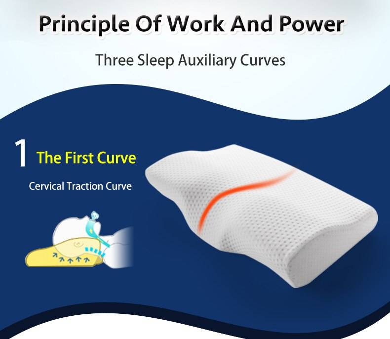 Memory Foam Bedding Pillow Neck First Curve