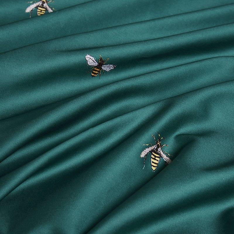Emerald Green Forest Duvet Cover Bedding Set - Premium Egyptian Cotton Luxury Duvet Covers