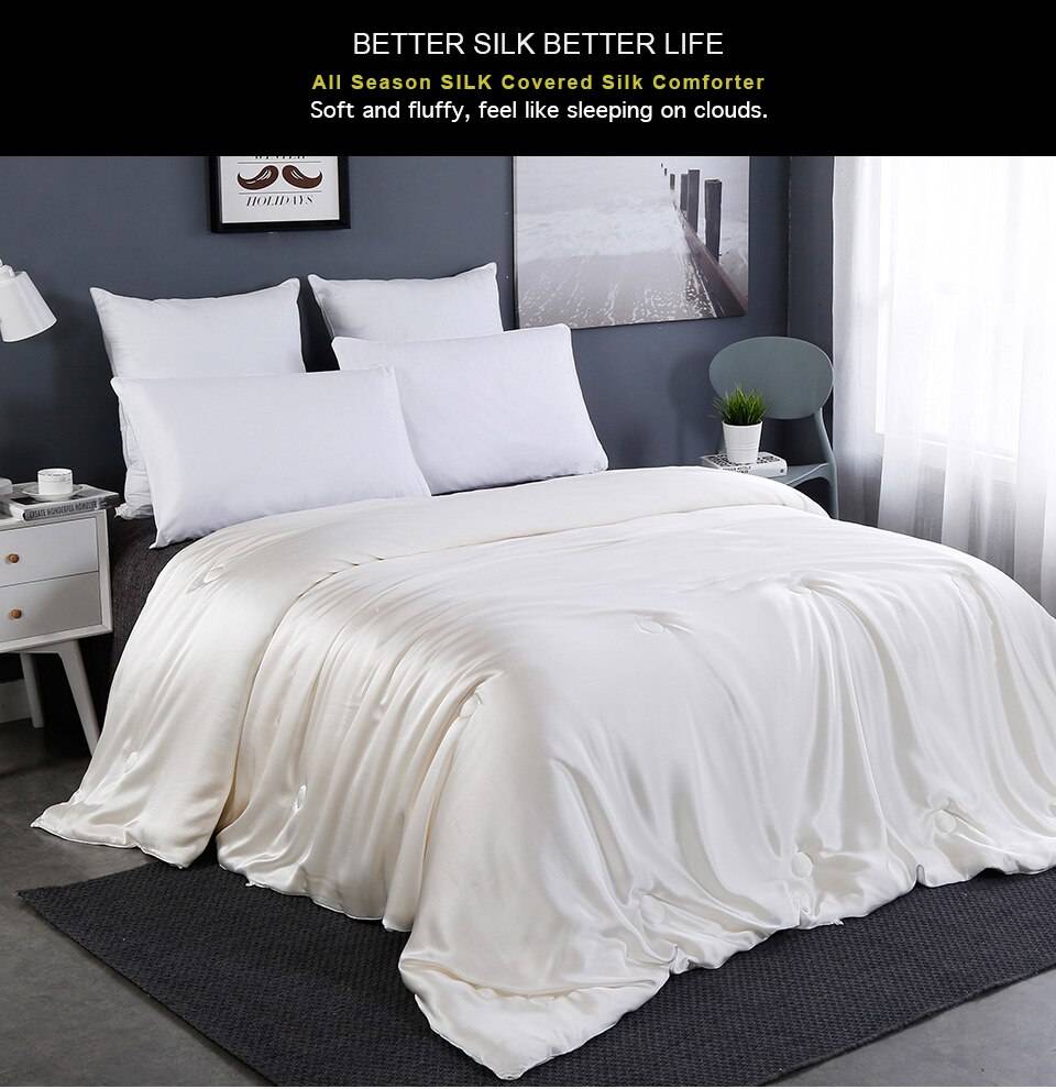 Lily Silk Comforter All Season Natural Pure Silk Duvet