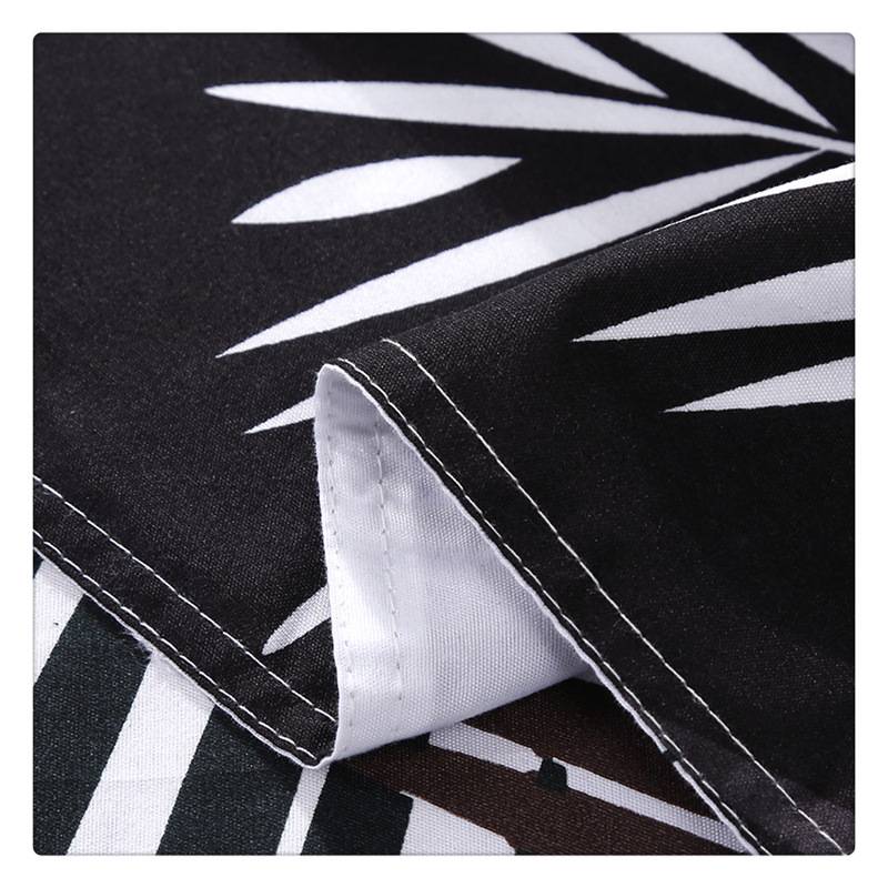 Nordic Black and White Palm Tree Bedding Set