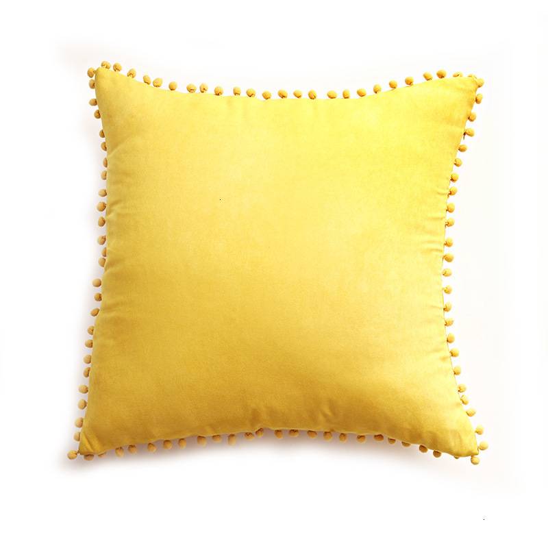 Pom Pom Decorative Lace Cushion Cover
