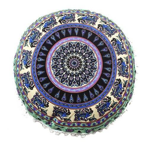 Decorative Round Boho Pillow Case Mandala Cushion
