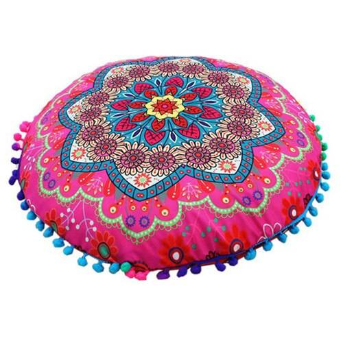 Decorative Round Boho Pillow Case Mandala Cushion