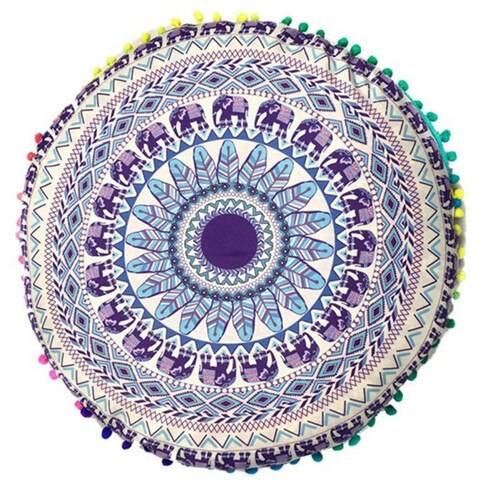 Decorative Round Boho Pillow Case Mandala Cushion