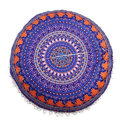 Decorative Round Boho Pillow Case Mandala Cushion