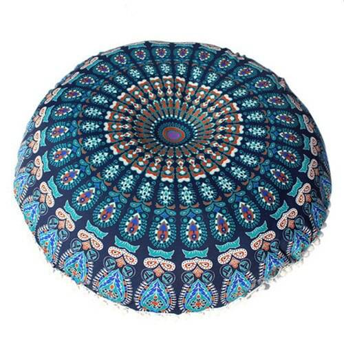 Decorative Round Boho Pillow Case Mandala Cushion