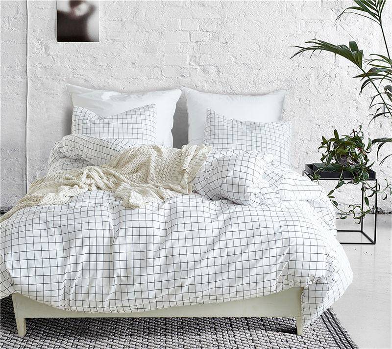 allover grid duvet cover