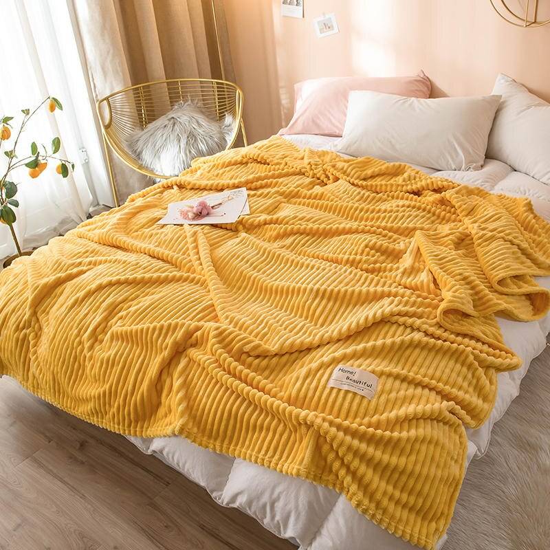 Soft Flannel Throw Blanket (9 Solid Colors)