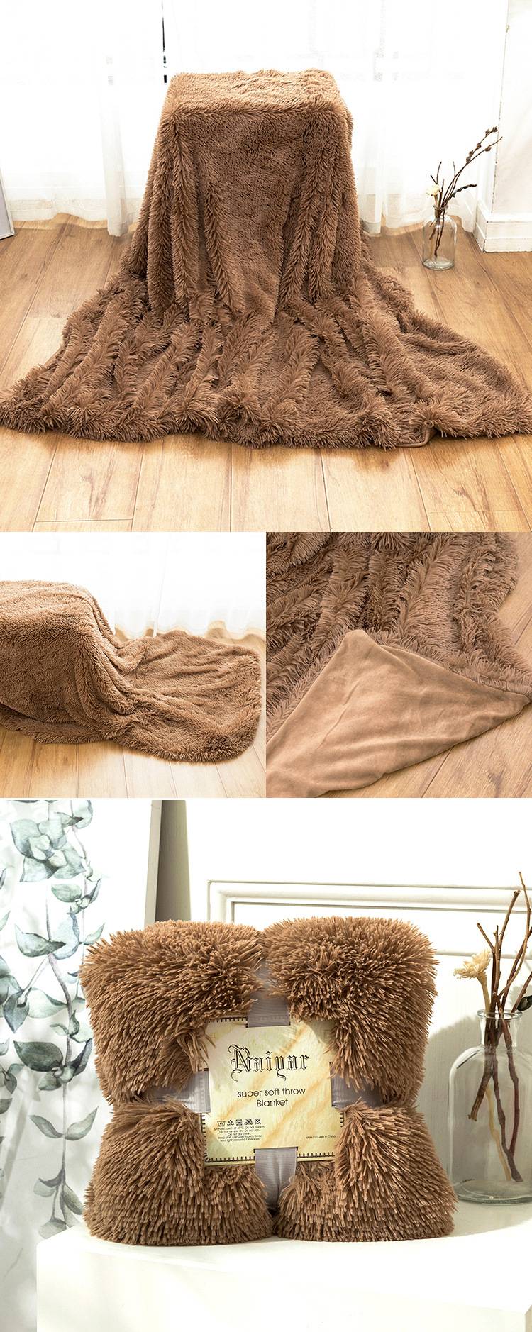 Soft Fluffy Throw Blanket for Bed