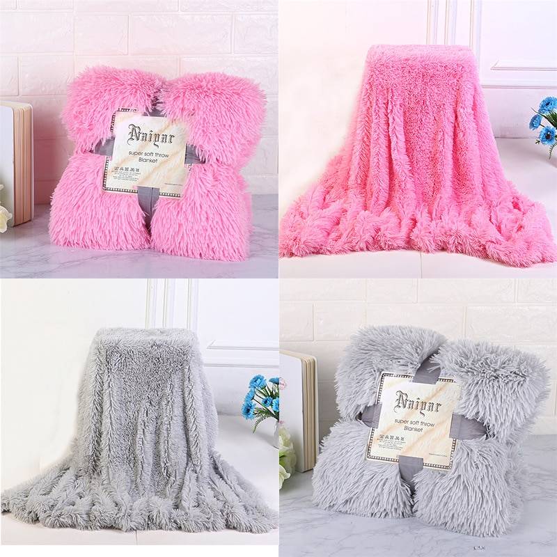 Soft Fluffy Throw Blanket for Bed