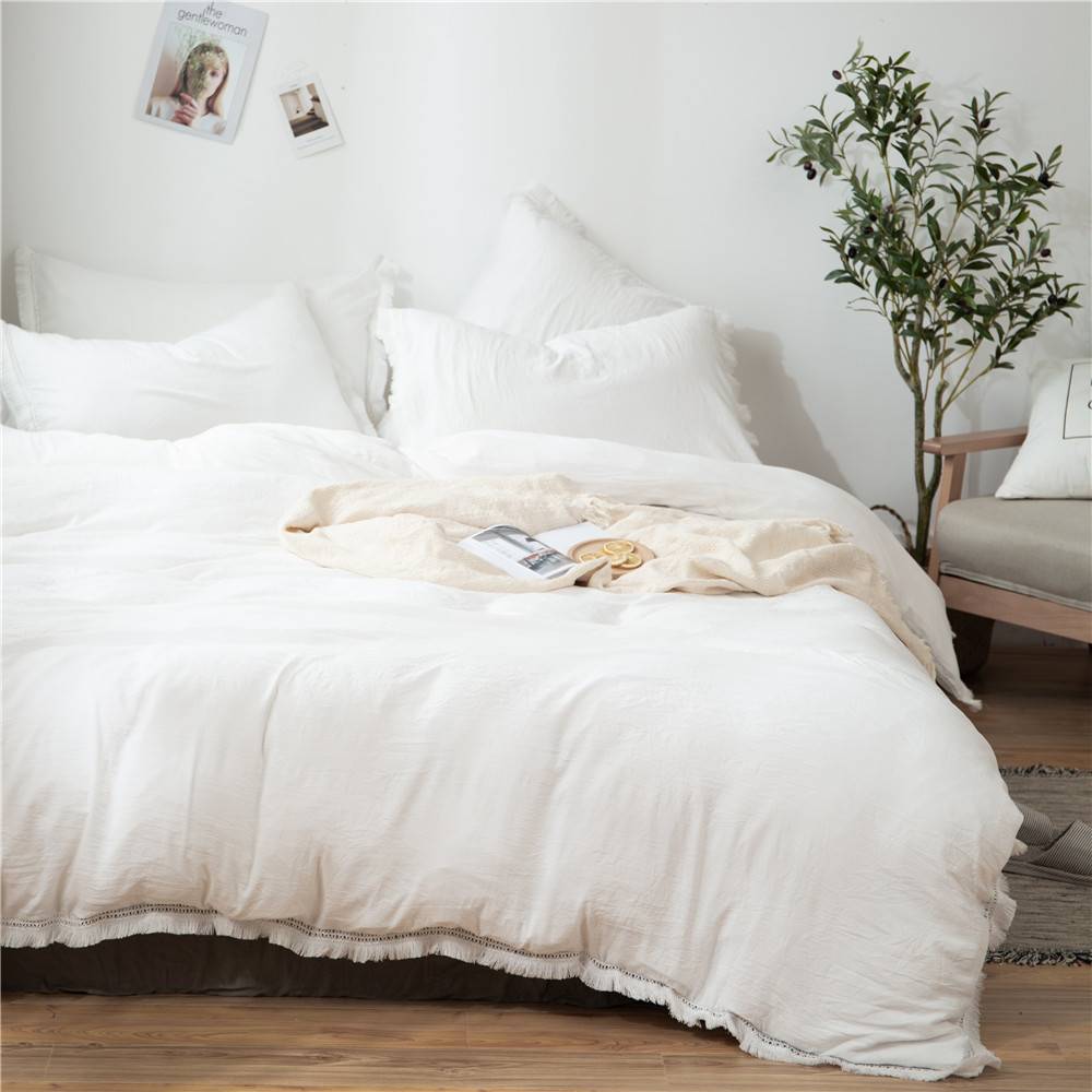 Fringed Tassel Duvet Cover (2 colors)