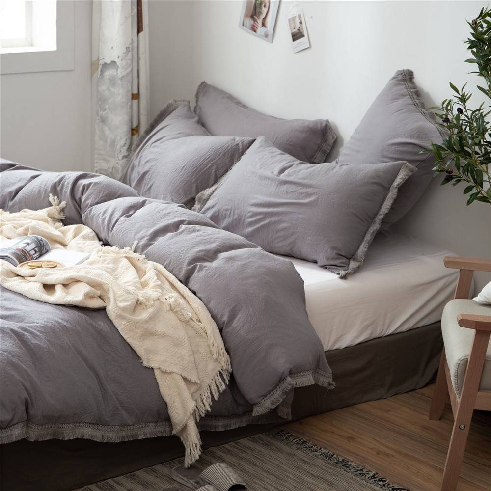 Fringed Tassel Duvet Cover (2 colors)
