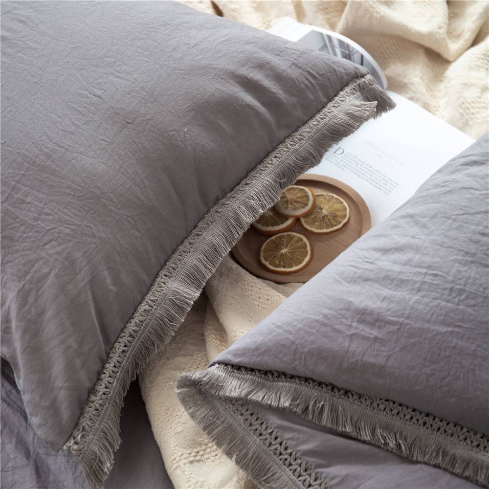 Fringed Tassel Duvet Cover (2 colors)
