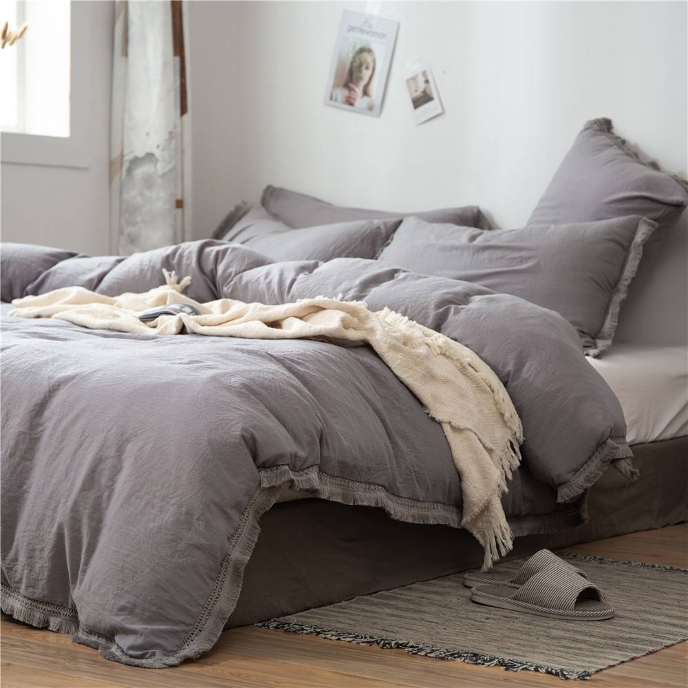 Fringed Tassel Duvet Cover (2 colors)