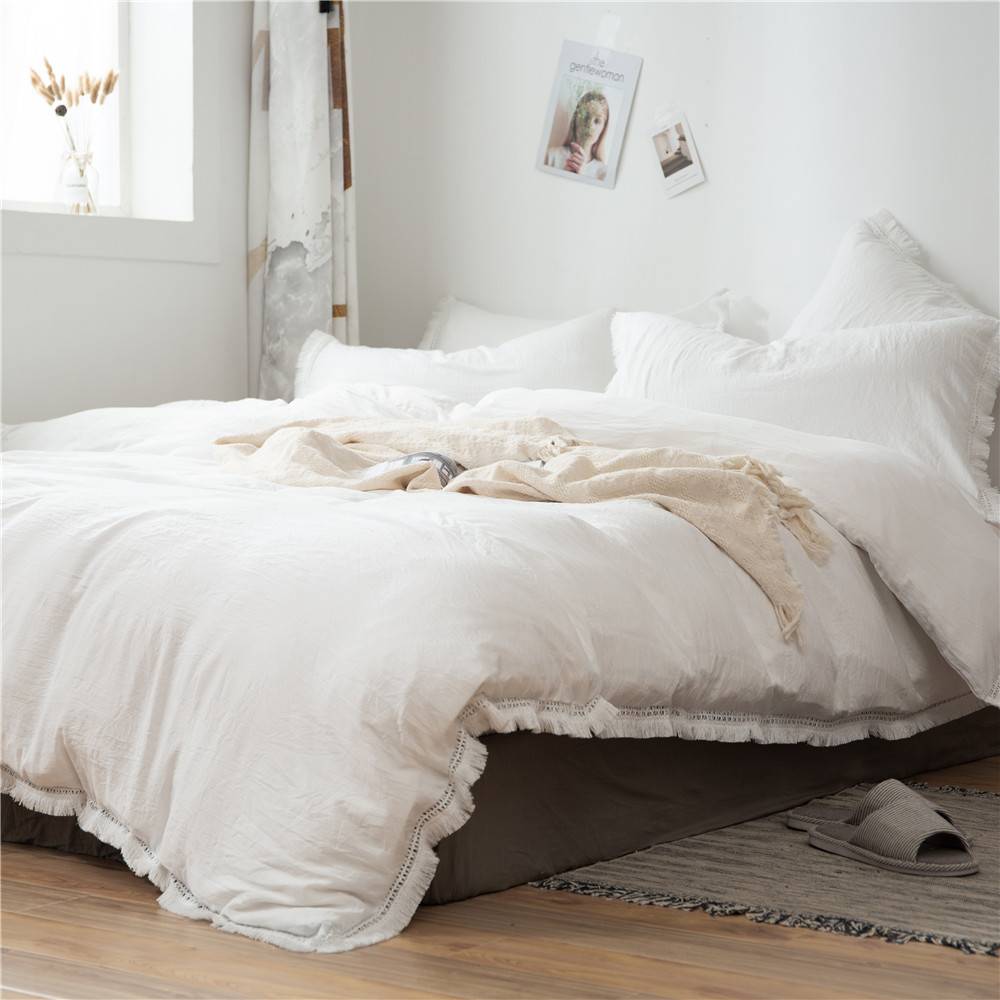 Fringed Tassel Duvet Cover (2 colors)