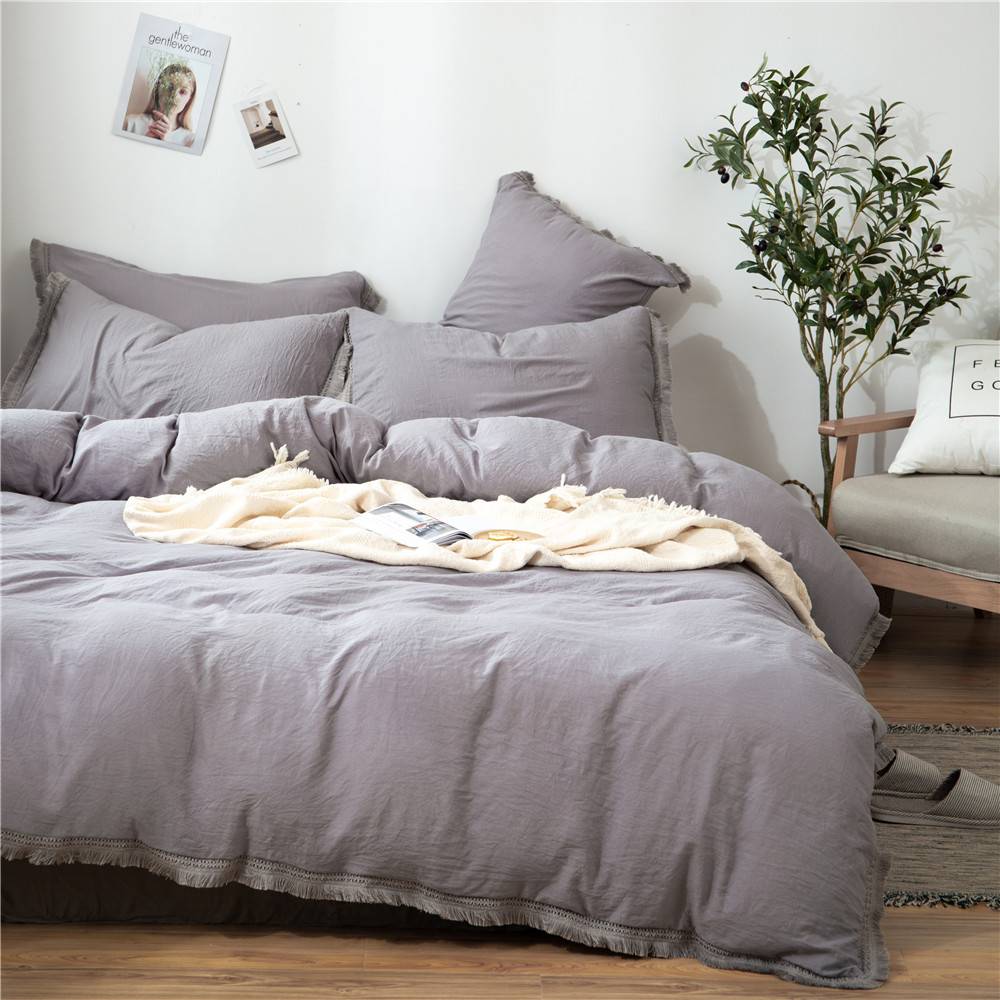 Fringed Tassel Duvet Cover (2 colors)
