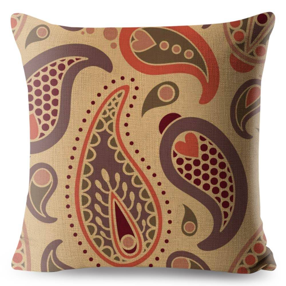 bohemian brown paisley pillowcase