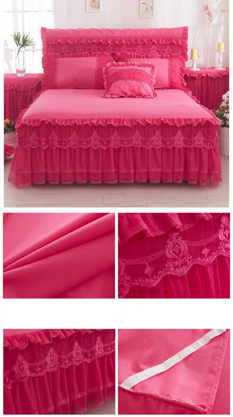 Boudoir Style Princess Ruffled Bed Skirt