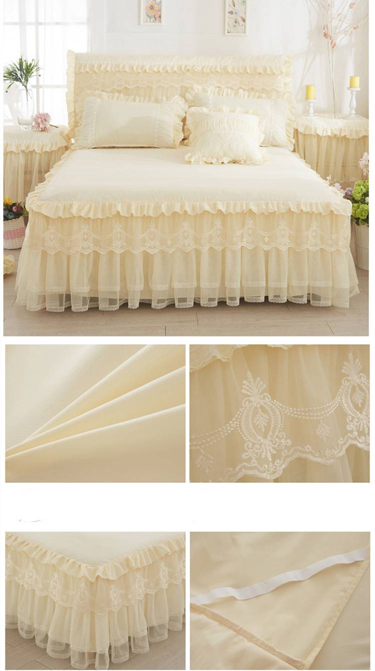 Boudoir Style Princess Ruffled Bed Skirt