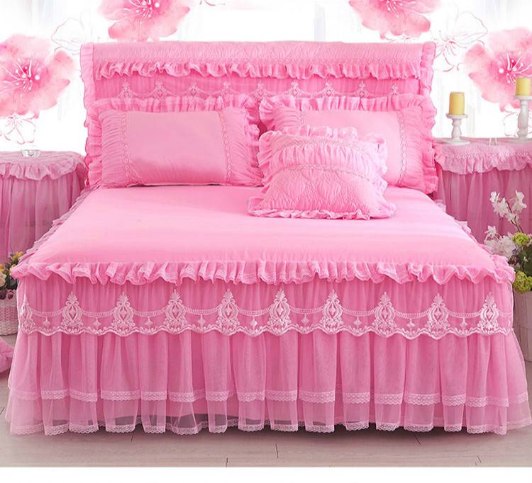 Boudoir Style Princess Ruffled Bed Skirt