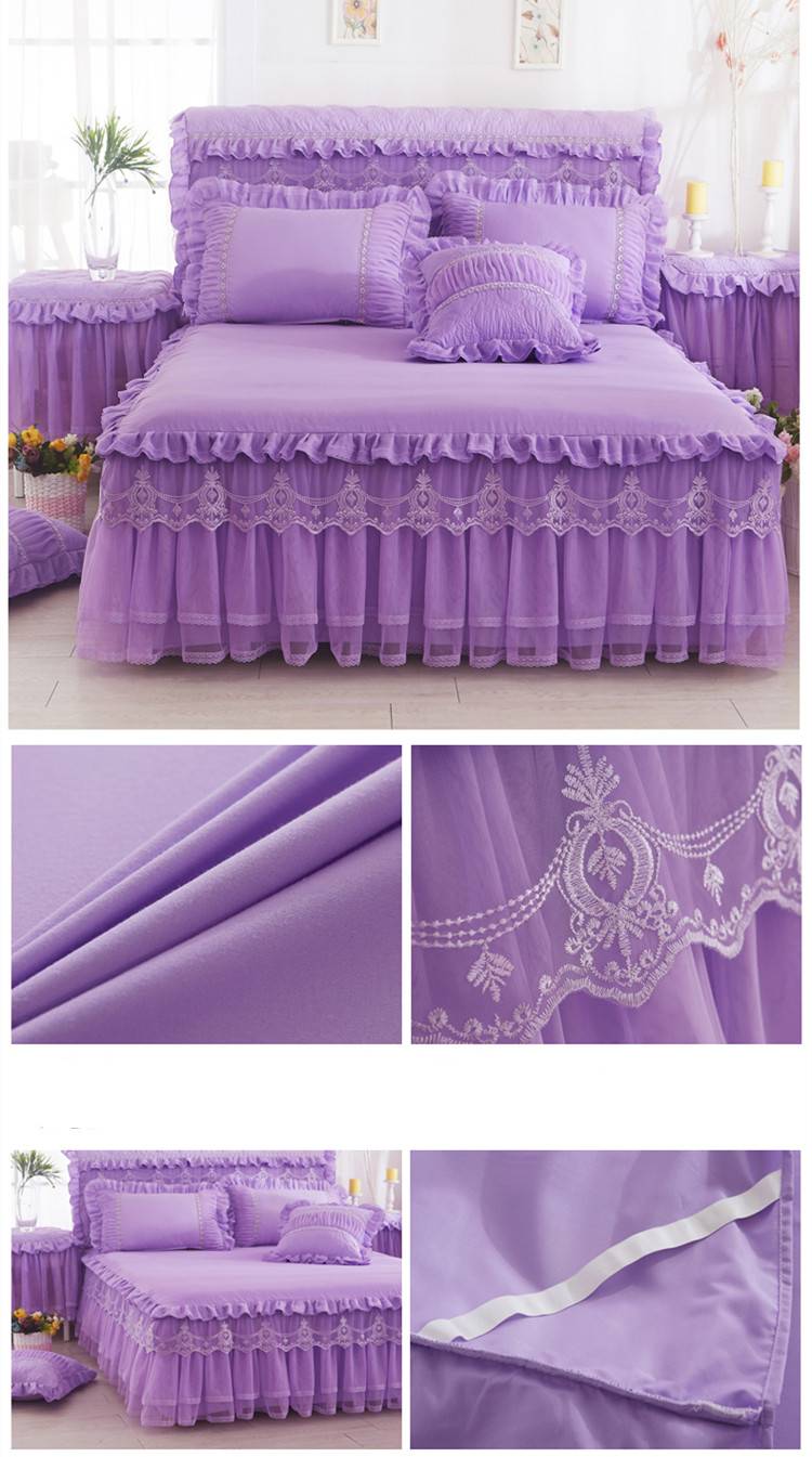 Boudoir Style Princess Ruffled Bed Skirt